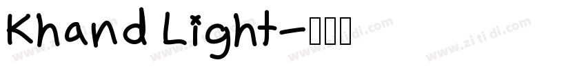 Khand Light字体转换